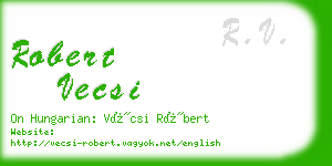 robert vecsi business card